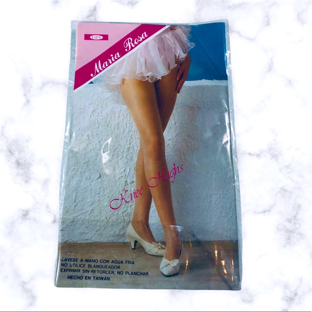Grey Vintage Knee High Tights New in Pack